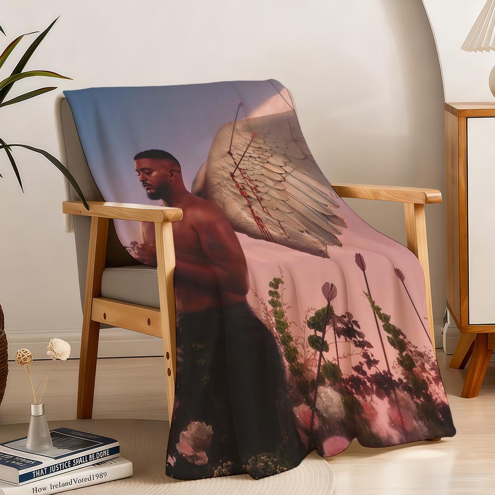 Blanket French Throw Super Cosy Singer Plush Living Room Sofa Couch Childish Birthday S-SlimaneS-ES Gifts