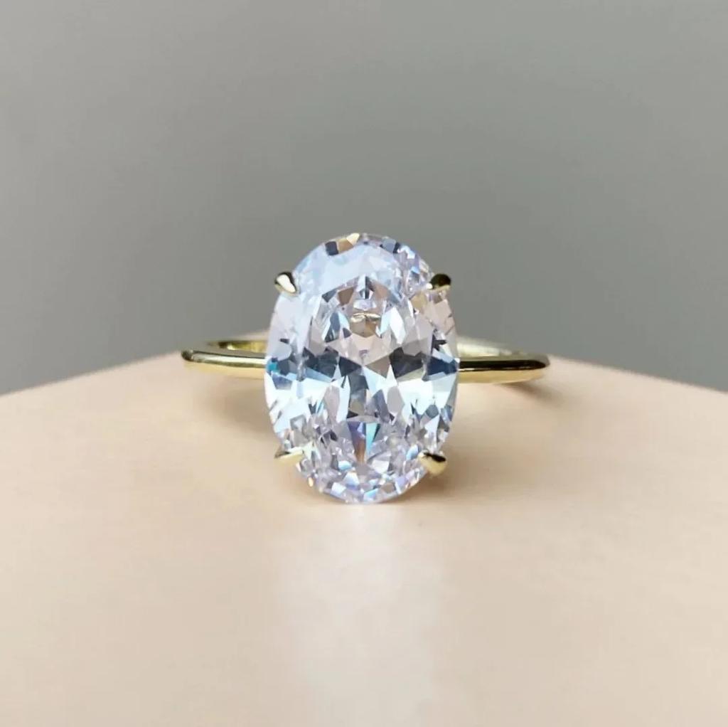 2024 new simple ins style inlaid zircon ring, handmade super shiny jewelry