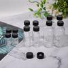 6 Stück kleine klare Glasflaschen mit Deckel Glasbehälter Runde Probenflaschen für Saft, Öle, Ingwer-Shots, Whiskey, Flüssigkeiten