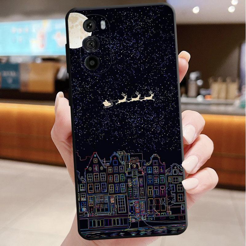 Christmas Art Phone Case For Motorola Edge 50 40 Pro 60 50 40 30 Ultra Neo Fusion Moto G Play G Stylus G Power G