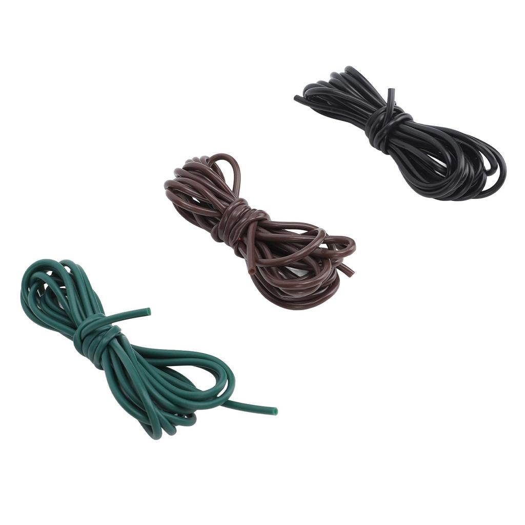 3Pcs Carp Fishing Line Sleeve European Style Rubber Rig Tube Sleeve Bite and Wrap Resistant Bait Fishing Tackle