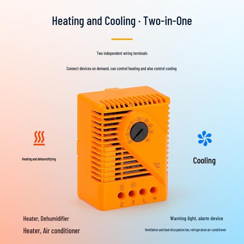 Industrial Climate Control Cabinet: ETS11 Electronic Temperature Controller & Switch for Fan Heater