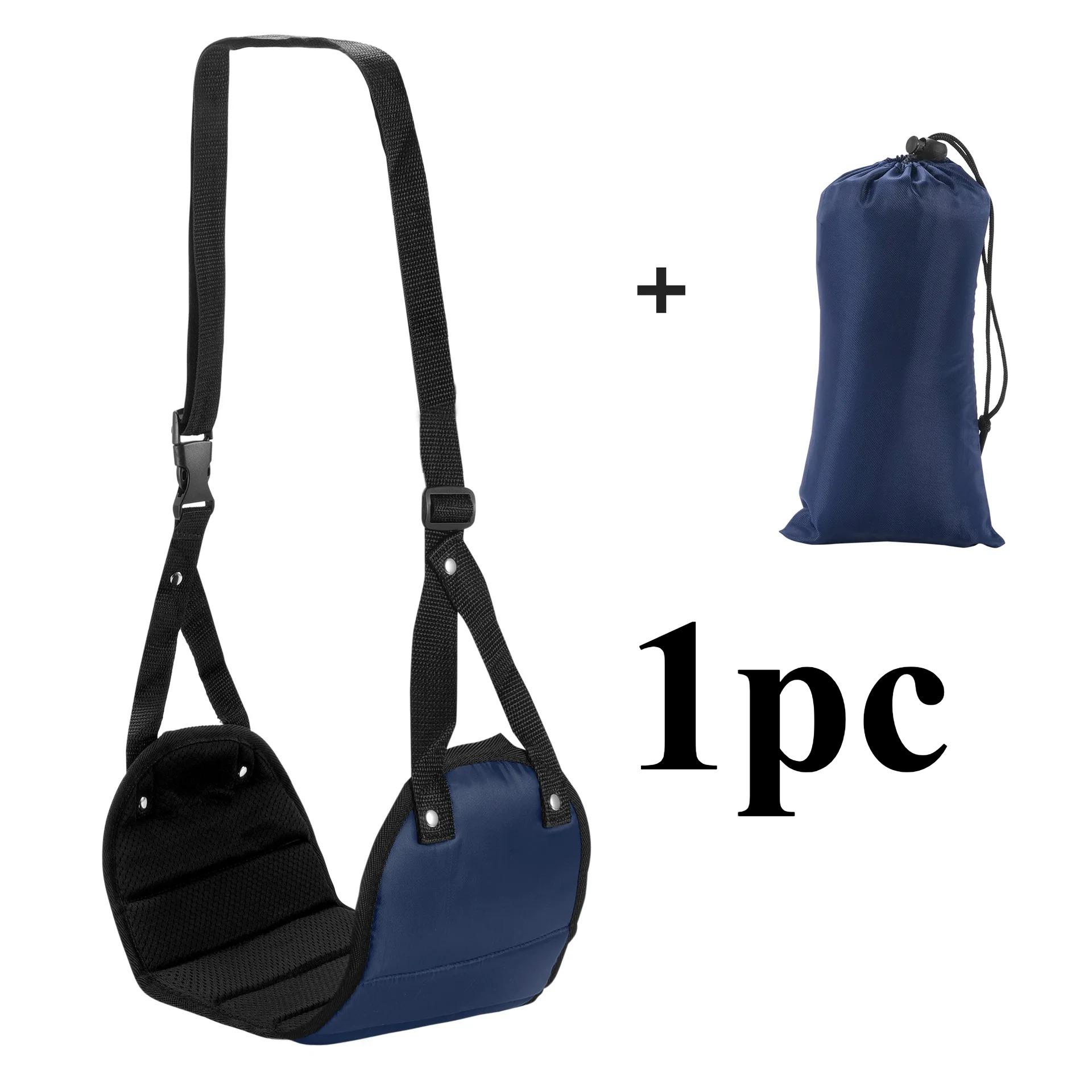 

1PC Hot-Selling High Quality Custom Portable Travel Footrest Flight Carry-on Office Feet Rest Foot Hammock In Blue