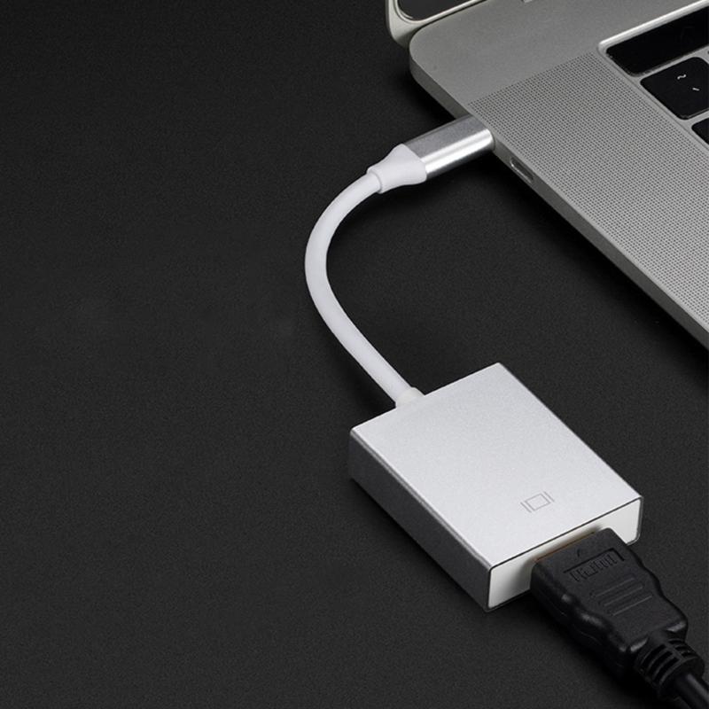 Aluminum USB C To Hdmis Converters Adapter Supports 4K Output for Smartphone Tablets Laptop To TV Monitors Connection