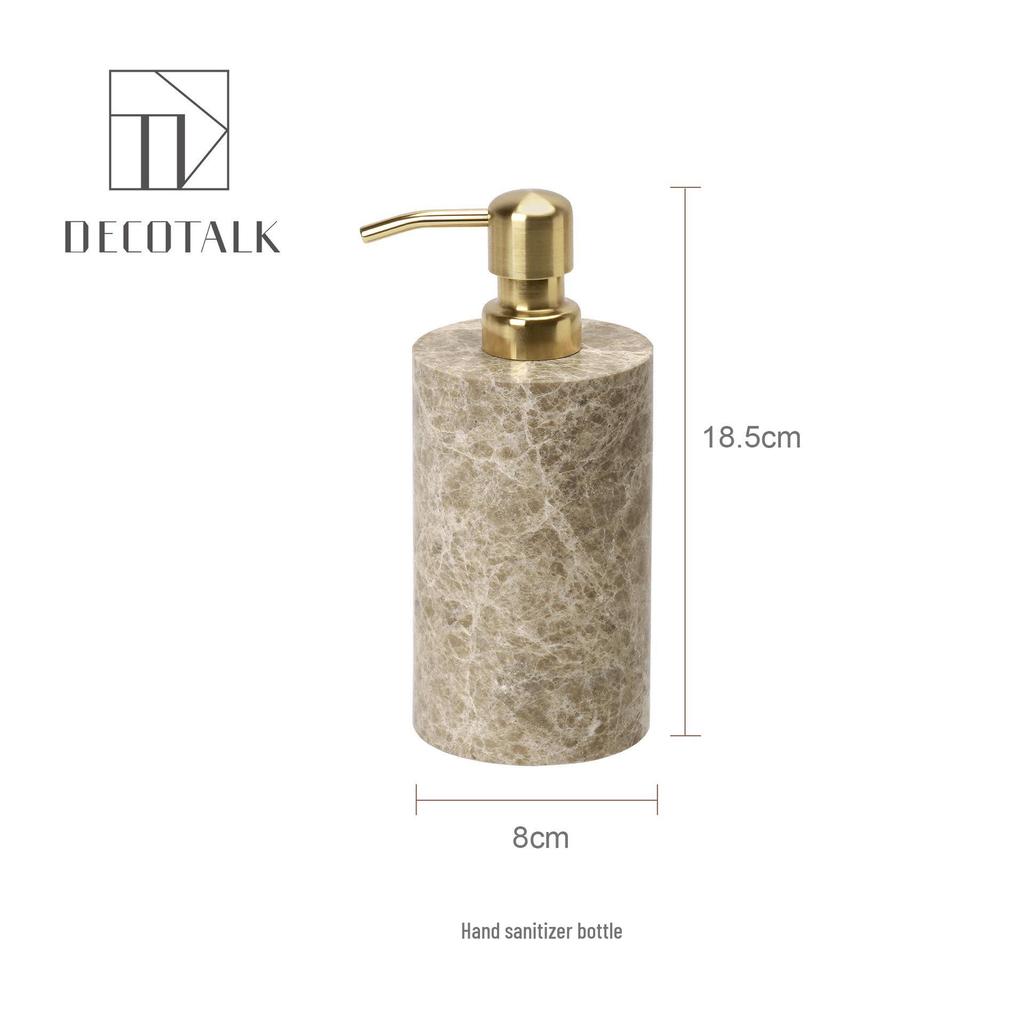 DecoTalk Wabi-Sabi Marble Bathroom Set: Matte Washbasin, Aroma Diffuser, Tissue Box