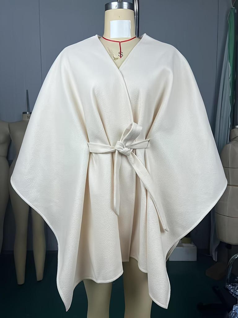 2025 Autumn/Winter Women's European-American Cape-Style Coat for Casual Commute