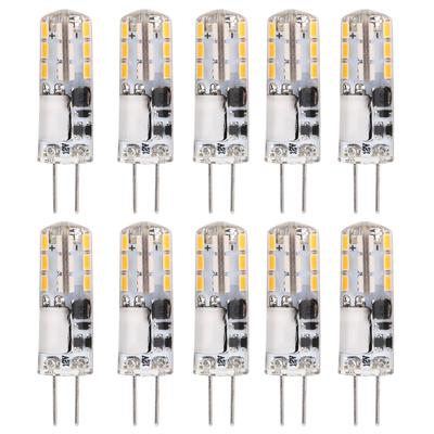 10 Unidades Bombillas LED G4 24LED 1.2W Bi Pin Fuente de Luz para Lámpara de Techo de Hogar Lámpara de Pared 12V