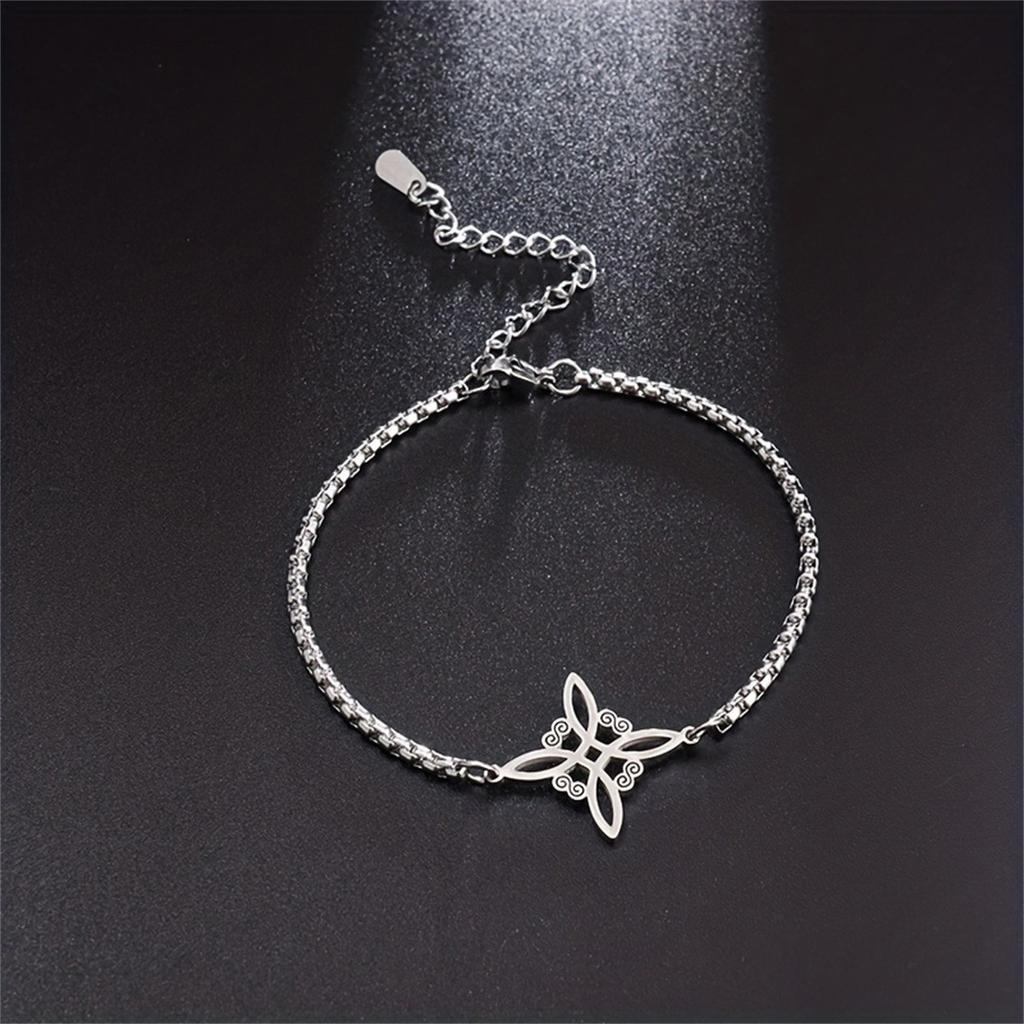 Stainless Steel Witch Knot Irish Knot Bracelet Women's Fashion Simple Personality Charm Jewelry