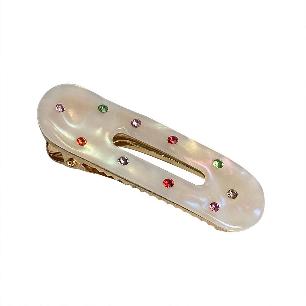 Hair Stylish Oval Claw With Dazzling Rhinestones Ideal For Everyday Fashion Accessories