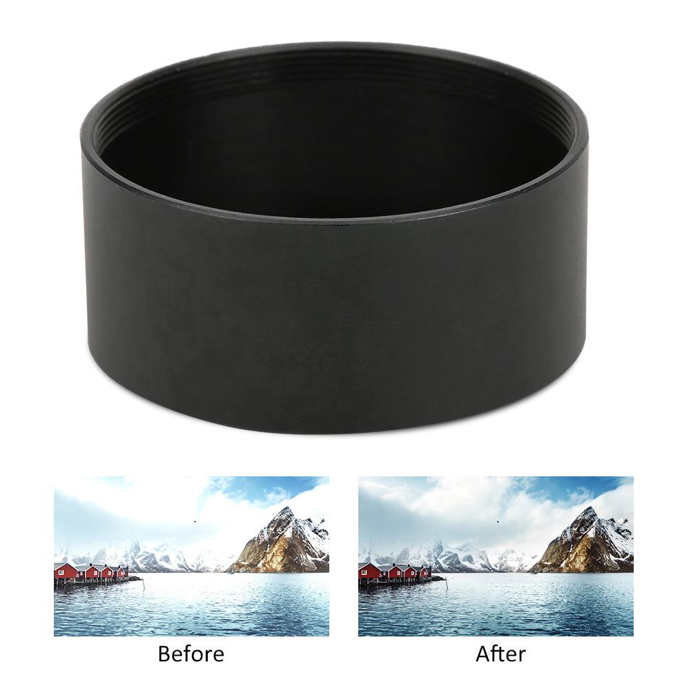 Metal Aluminium Alloy Lens Hood for 35mm F1.7 50mm F1.4 Digital Camera CCTV LensBlack