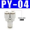 PU Pneumatic Quick Connect Air Hose Fittings, Straight & Three-Way, Sizes: 4/6/8/10/12/16mm