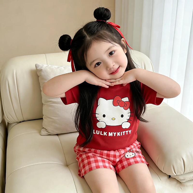 2026 Sommer Kinder Trendiges Cartoon T-Shirt und Shorts Set – Modisches Zweiteiliges Ensemble