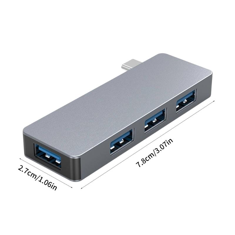 4 In 1 USB3.0 Hubs With Fast Speed Data Transfer And Aluminum Alloy Housing For Laptop Desktop PC Offices Use