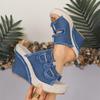 Papuci din denim Pantofi pentru femei Pantofi de vară confortabili anti-alunecare Tobogane pentru plajă în aer liber Pantofi ocazionali pentru femei Sandale cu tocuri înalte