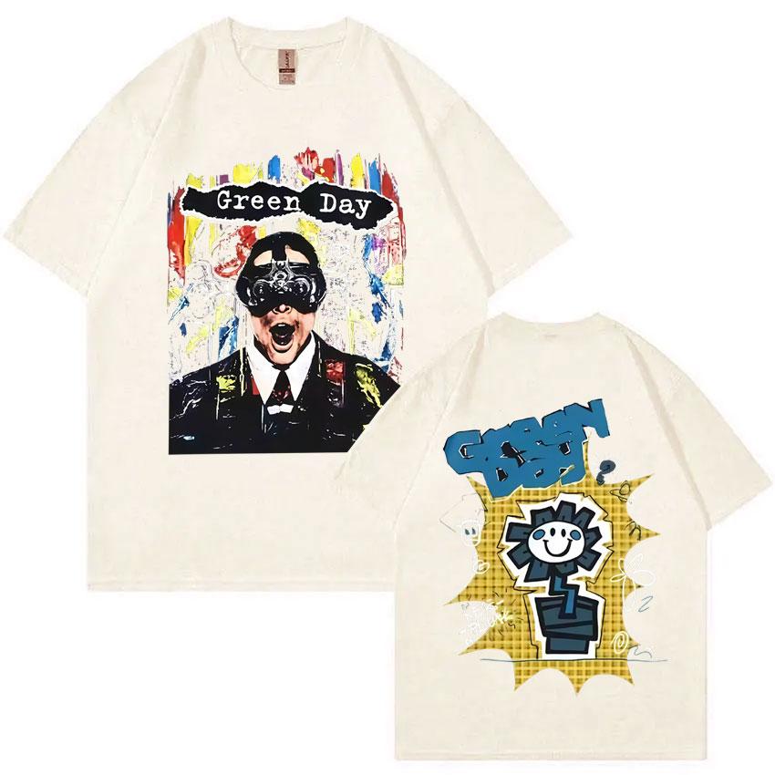 Limited Punk Rock Band Green Day T Shirt Men Women Clothing Hip Hop Gothic Popular Tshirts Men's Casual Cotton Vintage T-shirts