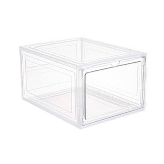 Průhledný úložný box na boty s magnetickými dvířky Velkokapacitní Stohovatelný Průhledný Prachotěsný