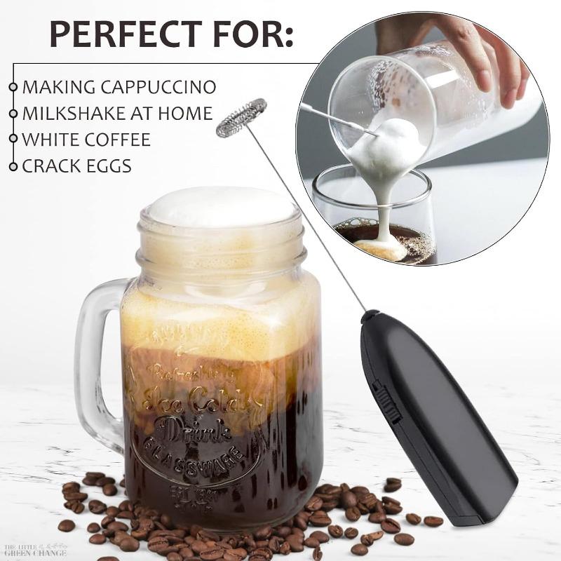Mini Portable Handheld Electric Egg Beater - Wireless Mixer for Coffee, Milk Frothing, Shakes, Cream- Kitchen Whisk Blender Tool