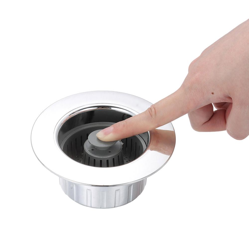 ABS Sink Drain Strainer 3 In 1 Sink Food Catcher Basket Durable Kitchen Sink Plug