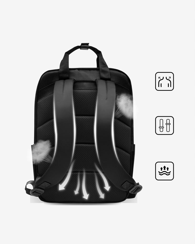 Innostyle Laptop Backpack 15.6 For Plane Waterproof Colorlite 14L Black