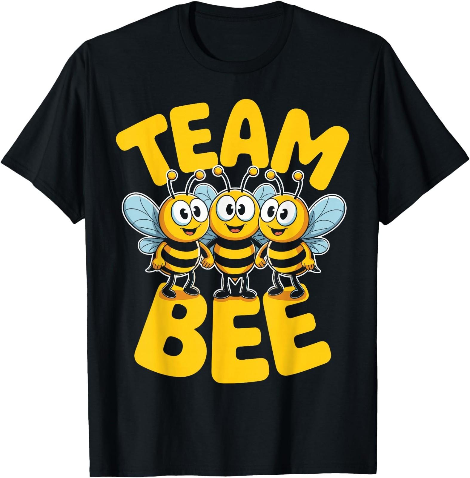 Bee Team Cute Cartoon Apiarist Beehive Busy Honey Bumblebee T-Shirt XXXL