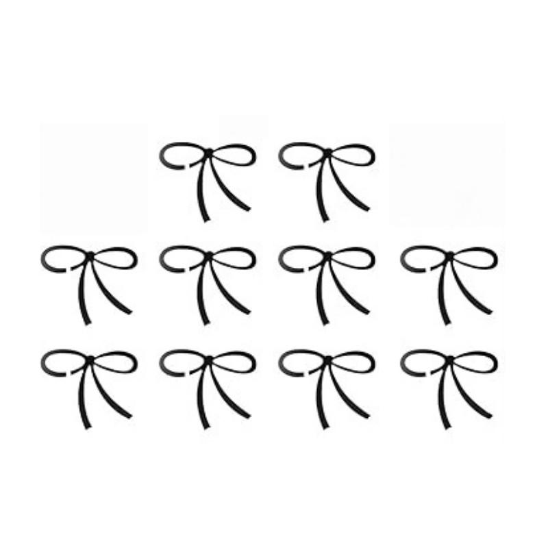 

10pcs Black Bow Decor Bow Drink Tags Coquette Wine Glass Charms Acrylic Knot Drink Tag for Bachelorette Birthday Wedding Decor
