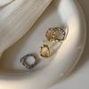 Vintage Two Tone Metal Drop Earrings for Women Geometric Irregular Round Earrings Daily Wear Statement Jewelry
