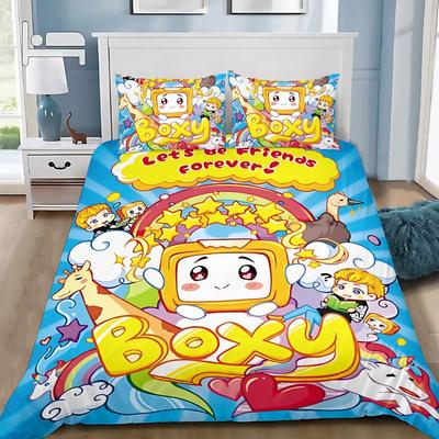 Exquisite 3D Lankyboxe Wallpaper Foxy Boxy Printing Bedding Set Duvet Cover Comforter Bed Adult Youth Girl Boy Gift