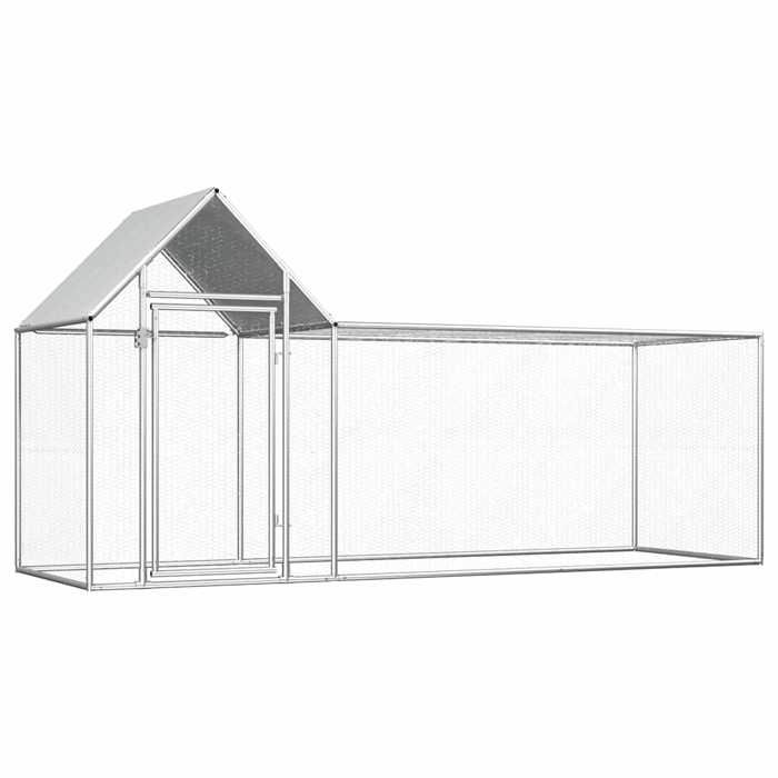 VidaXL Poulailler Enclos Clapier Cage Animaux Lapin Canard 3x1x1,5 m Acier 144554