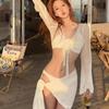 2024 High-End Sexy Four-Piece Japanese & Korean Fairy Style Women's Bikini Swimsuit