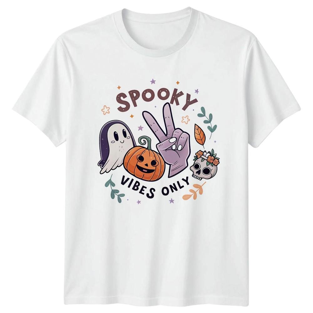 Spooky Vibes Only Unisexs TShirt Spooky Season Halloween Gift For Her S