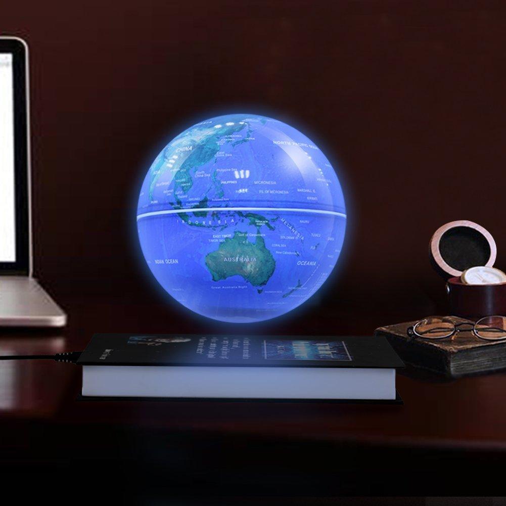 6" Floating Magnetic Levitation Globe Rotating LED Earth for Class Study and Office Decoration