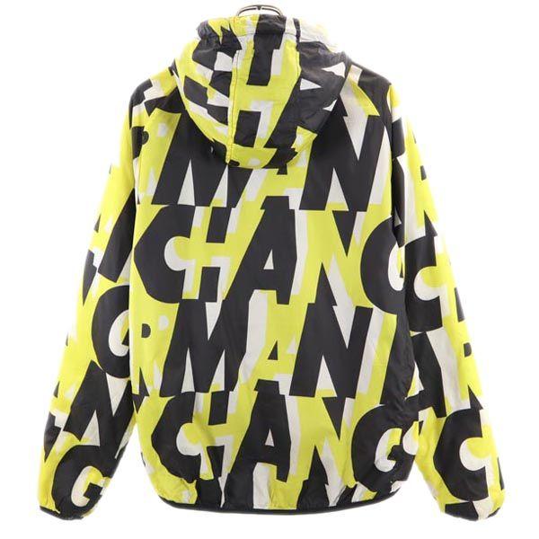 Armani Logoprint Mit Kapuze Jacke M Gelb x schwarz Fleecefutter Pullover Herren Gebraucht