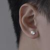 Men's Diamond Earrings: High-End, Unique Design with White Zircon, Stylish, Versatile, and Handsome.