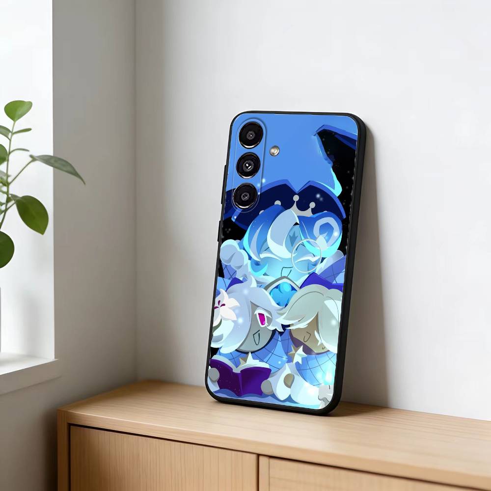 S-Shadow M-Milk Cookie Phone Case For Samsung Galaxy A20,21s,22,31,32,52,53,72,73,80,91 Soft Black Shell