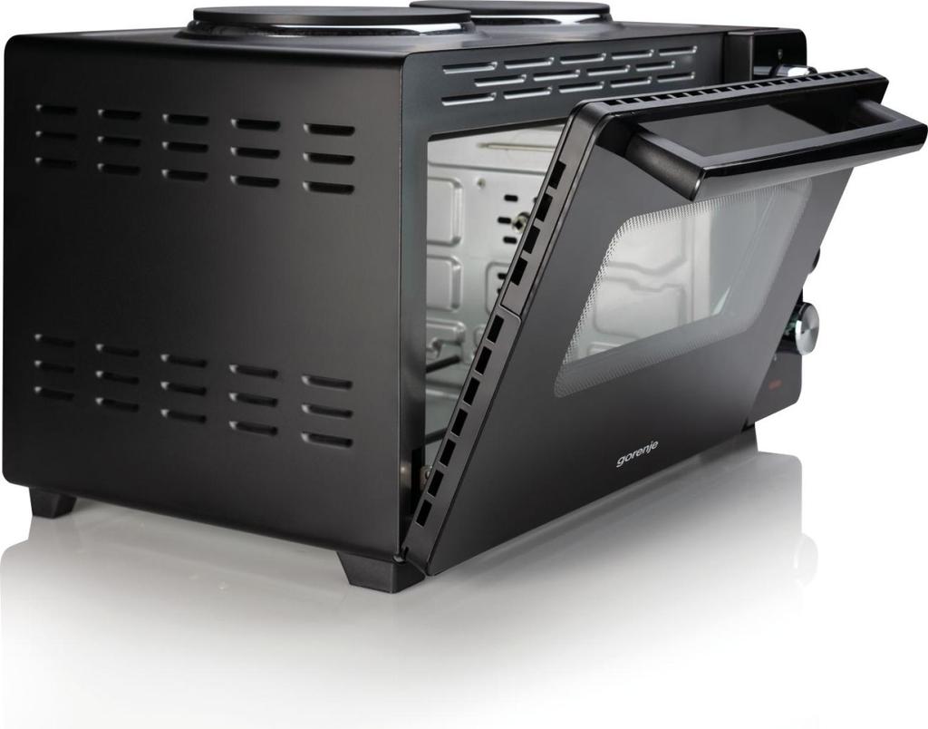 Gorenje | Minibackofen | OM30GBX | 30 l | Anzahl der Kochzonen: 2 | 1600 W | Schwarz