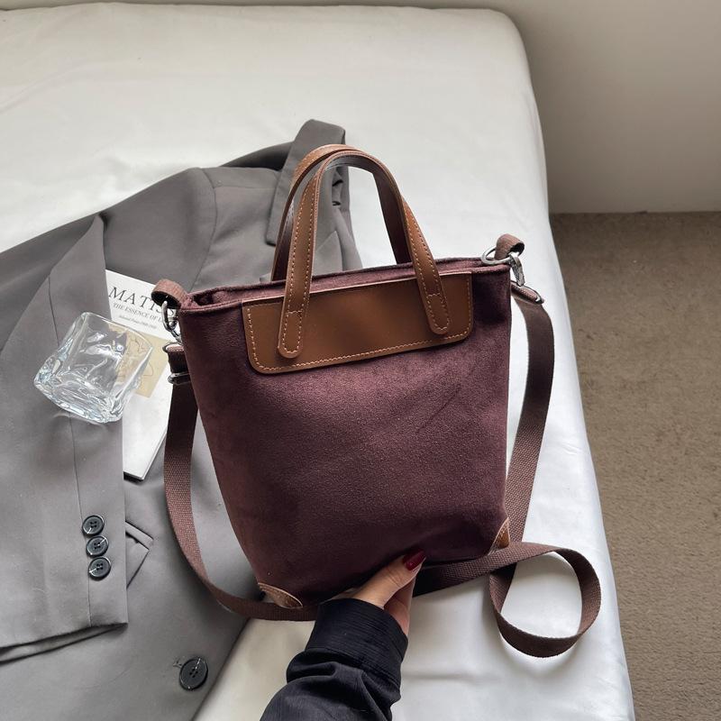 Retro Korean Canvas Handbag Women's Bag 2025 New Large-capacity Casual Shoulder Bag Commuter Underarm Messenger Bag