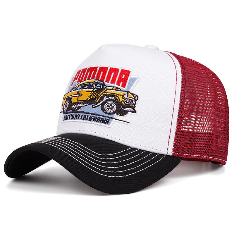 New Hot Sale Unisex Sun Hat Hip Hop Mesh Trucker Hat Classic Pattern Breathable Summer Baseball CapStreetwear Cap for Men Women