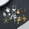 Mix 100-Piece Starfish, Turtle, Seahorse, Dolphin Pendant Set for DIY Jewelry - Bracelets, Necklaces, Earrings