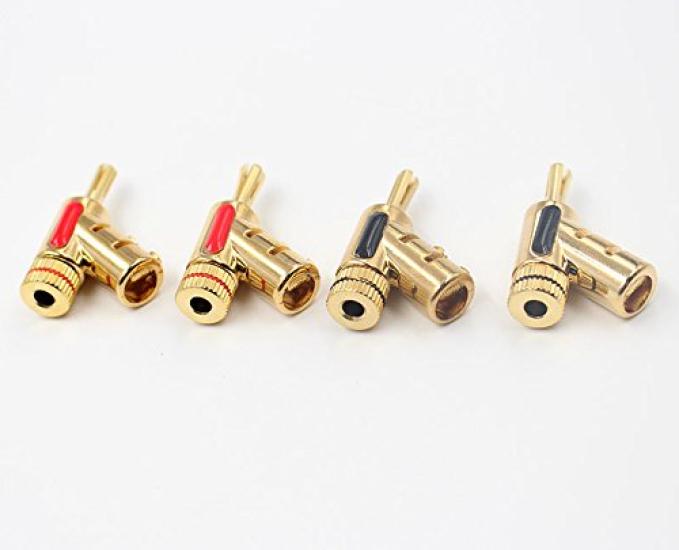 of Banana Plug 24K Gold Plated [Set 4] Joints, Connectable,