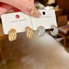 Retro Luxury Multi-Layer C-Shaped Earrings: Versatile, Bright, Hollow Design for Women