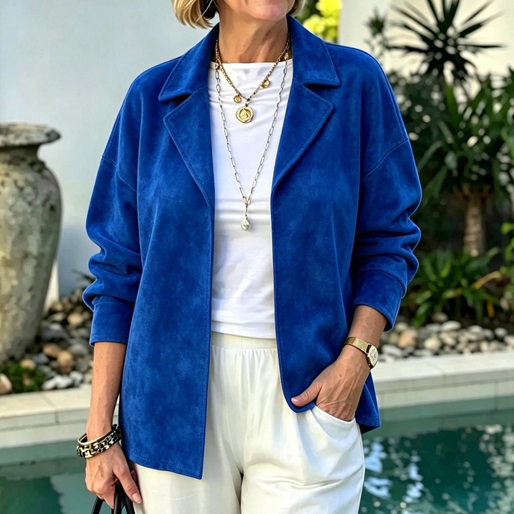 Women's Casual Color Long Sleeve Jacket