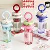 Summer Girls Water Bottle With Straw Portable Ecofriendly Plastic Cup For School And Outdoors