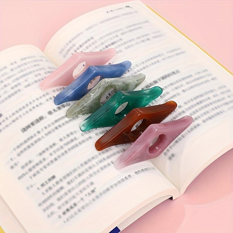 Creative Flexible Resin Book Stand Holder,Reading Aid Page Holder for Thick Books,Anti Eye Fatigue Hands-Free Book Clip,Bookmark