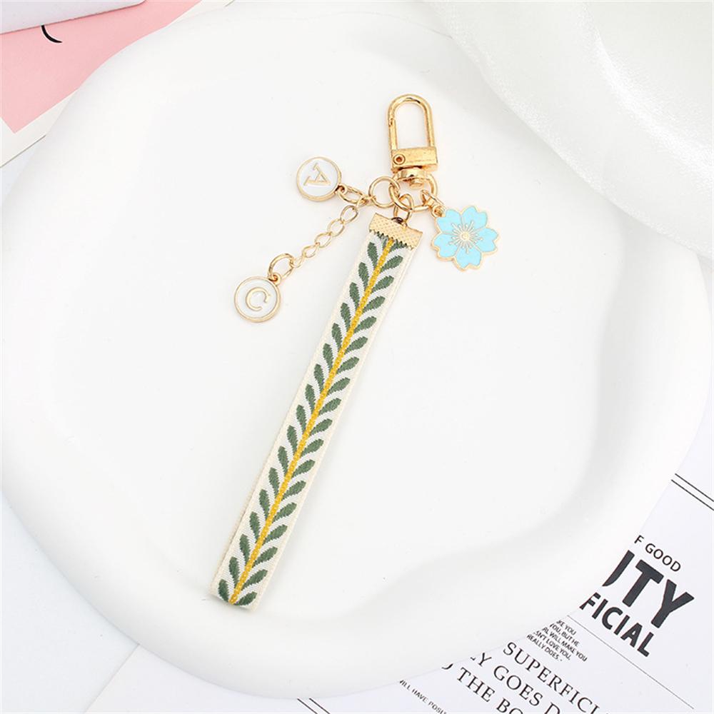 

Милый клетчатый узорчатый брелок для ключей с модной буквенной цепочкой, подвеской-кисточкой, брелок для женщин, украшение для сумки, чехол для наушников, аксессуары