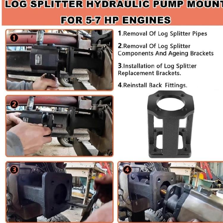 High Capacity Hydraulic Pump Bracket Universal for 5-7Hp Engines Corrosion Resistant Aluminum Alloy