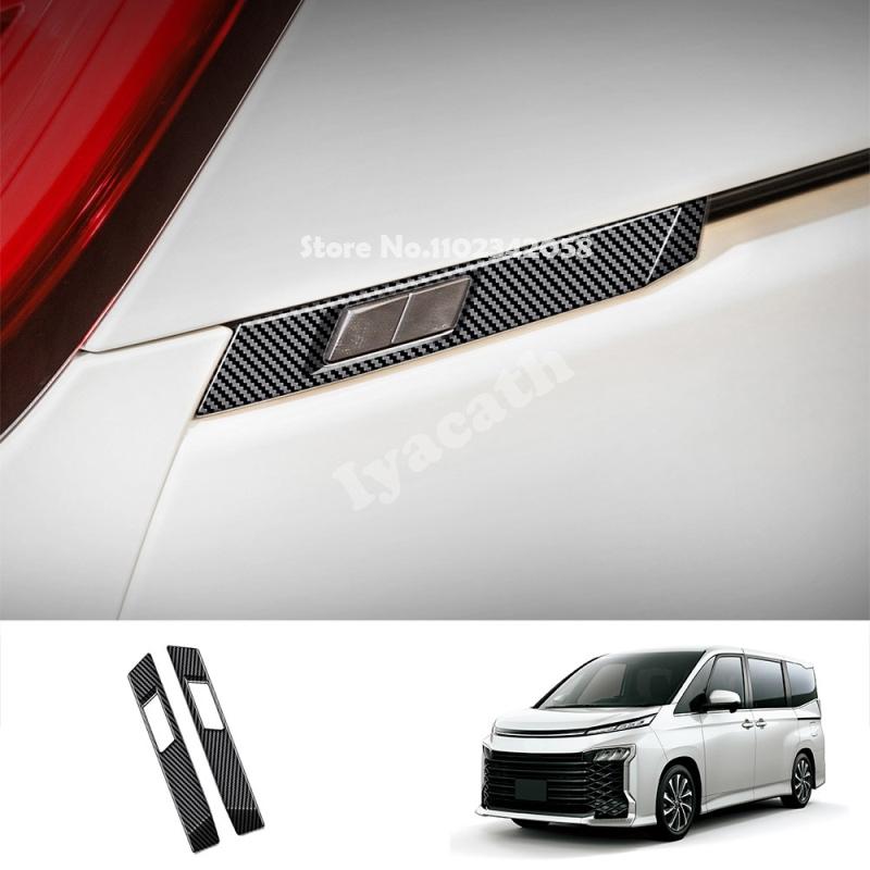 For Toyota voxy noah 90 Series   2024 ABS chrome carbonfiber  Rear tailgate lift control switch board decorative strip