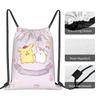Custom P-Pompompurines Drawstring Backpack Women Men Sport Gym Sackpack Foldable Dog Anime Shopping Bag Sack