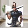 Sorcerer Killer Anime Toji Fushiguro Plush Blanket Students Flannel Throw Blanket For Living Room Warm Soft Quality Bedspread