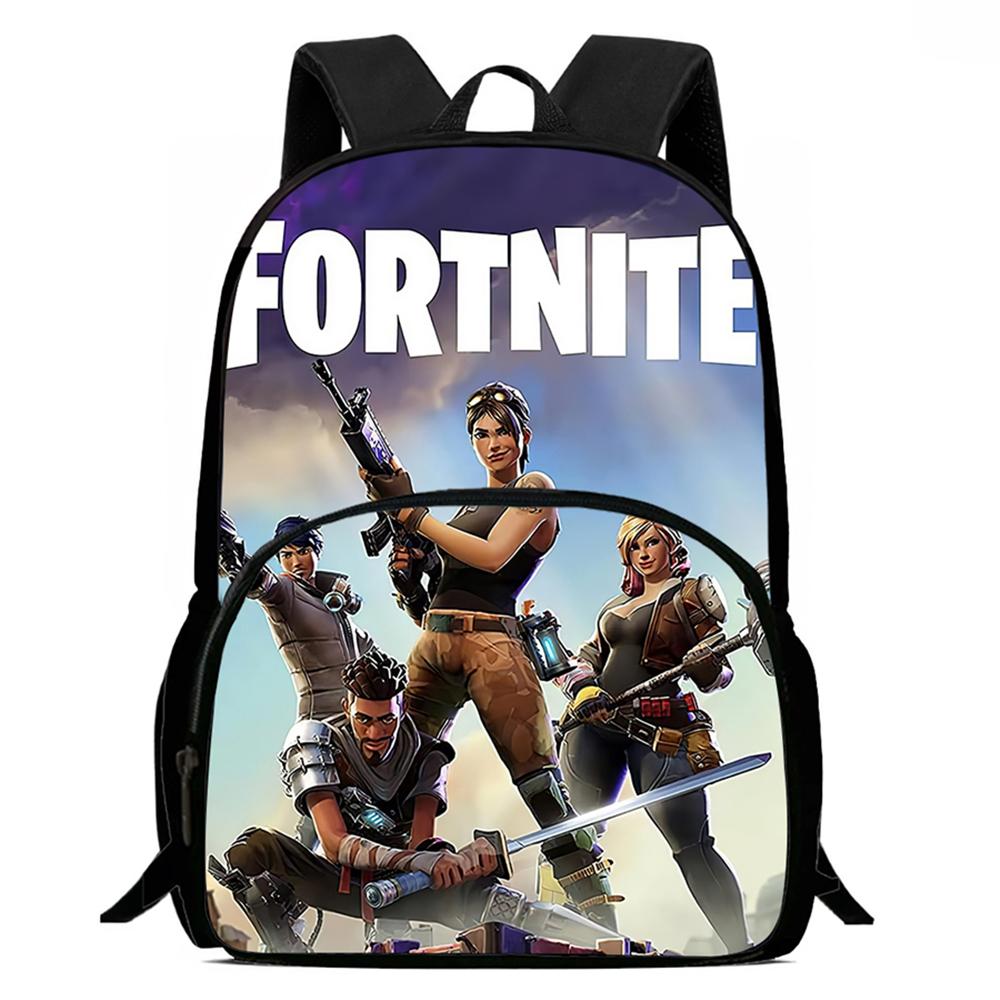 FORTNITE Cartoon Lightweight Kids Backpack, Adjustable Shoulder Strap & Front Pocket, Unisex Boys & Girls Age 5-10