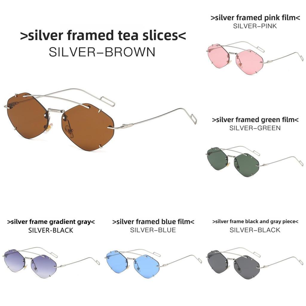 Irregular Sunglasses Ocean Sheet Diamond Frame Fashion Sunshade For Travel And Party